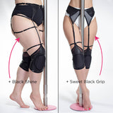 Black Fire Knee Pads GRIP (For Garters)