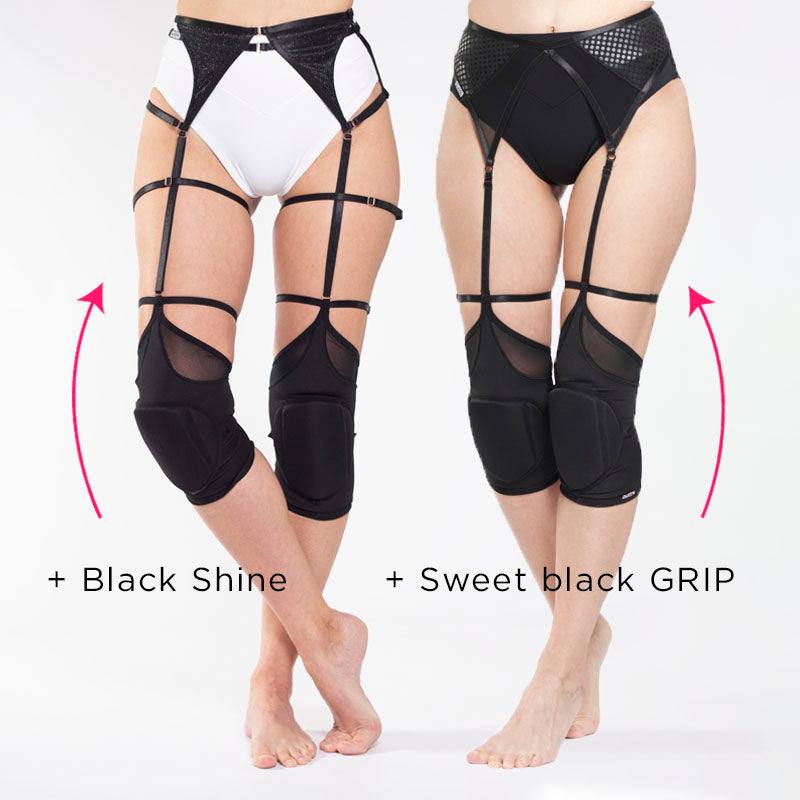 Black Fire Knee Pads (For Garters) Bleiz Singapore Black Fire Knee Pads (For Garters) Bleiz Singapore
