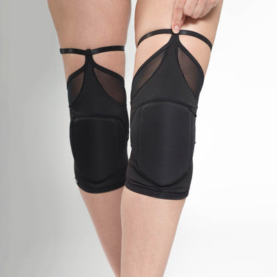 Black Fire Knee Pads (For Garters)